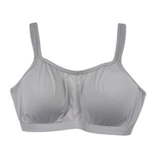 Breezies Bra Size 34D Gray Underwire Lightly Lined T-Shirt Support Comfort